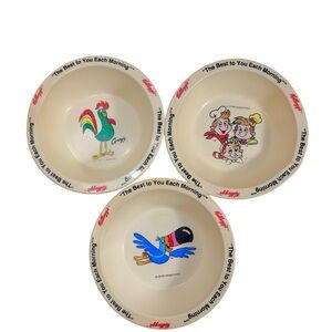 Vintage 1995 Kellogg’s cereal bowls